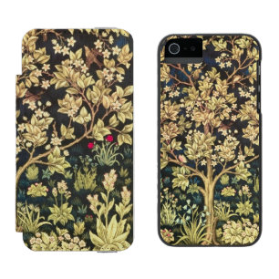 Coque-portefeuille iPhone 5 Incipio Watson™ Arbre de William Morris d'art vintage floral de la