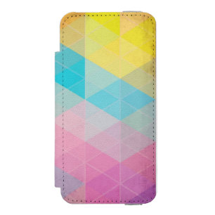 Coque-portefeuille iPhone 5 Incipio Watson™ Arrière - plan abstrait coloré de triangles