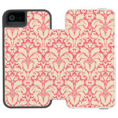 Coque Portefeuille Incipio Pour iPhone Arrière - plan baroque 2 de damassé de style (Folio Ouvert)