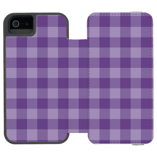 Coque Portefeuille Incipio Pour iPhone Arrière - plan checkered violet (Folio Ouvert)