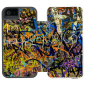 Coque Portefeuille Incipio Pour iPhone Arrière - plan de graffiti (Folio Ouvert)