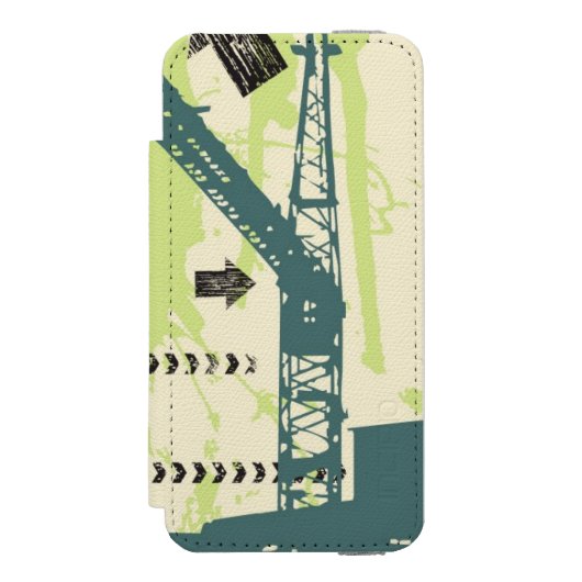 Coque Portefeuille Incipio Pour iPhone Arrière - plan de pointe abstrait (Folio Devant)