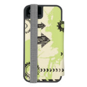 Coque Portefeuille Incipio Pour iPhone Arrière - plan de pointe abstrait (Folio Dos)