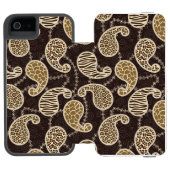Coque Portefeuille Incipio Pour iPhone Arrière - plan de style de Paisley (Folio Ouvert)