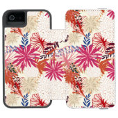 Coque Portefeuille Incipio Pour iPhone Arrière - plan floral 3 (Folio Ouvert)