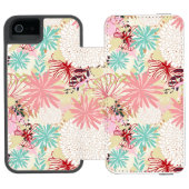Coque Portefeuille Incipio Pour iPhone Arrière - plan floral 4 (Folio Ouvert)