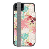 Coque Portefeuille Incipio Pour iPhone Arrière - plan floral 4 (Folio Dos)