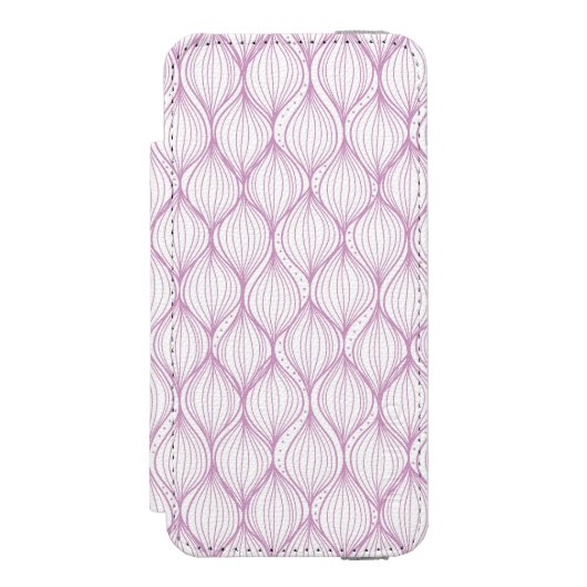 Coque Portefeuille Incipio Pour iPhone Arrière - plan pourpre de motif de rayures d'ogee (Folio Devant)
