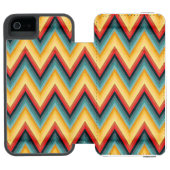 Coque Portefeuille Incipio Pour iPhone Arrière - plan rayé 2 de zigzag (Folio Ouvert)