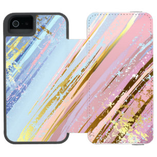 Coque-portefeuille iPhone 5 Incipio Watson™ Arrière - plan rose texturé