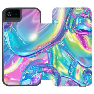Coque-portefeuille iPhone 5 Incipio Watson™ Aura esthétique dégradé en métal liquide holograph