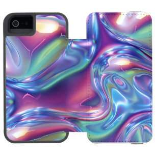 Coque-portefeuille iPhone 5 Incipio Watson™ Aura esthétique dégradé en métal liquide holograph