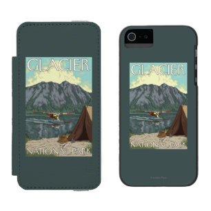 Coque-portefeuille iPhone 5 Incipio Watson™ Avion de Bush et pêche - parc national de glacier