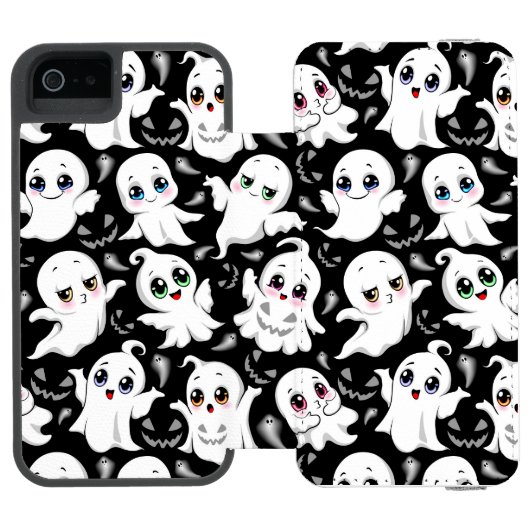Coque Portefeuille Incipio Pour iPhone Baby Ghosts Éffrayant mignon Halloween humeur (Folio Ouvert)