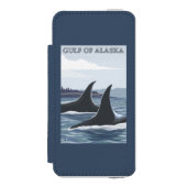 Coque Portefeuille Incipio Pour iPhone Baleines #1 - le golfe d'Alaska d'orque (Folio Devant)
