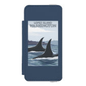 Coque Portefeuille Incipio Pour iPhone Baleines #1 - Lopez, Washington d'orque (Folio Devant)