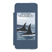 Coque Portefeuille Incipio Pour iPhone Baleines #1 - Skagway, Alaska d'orque (Folio Devant)