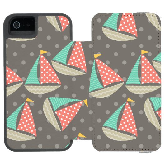 Coque Portefeuille Incipio Pour iPhone Bateaux à gros (Folio Ouvert)