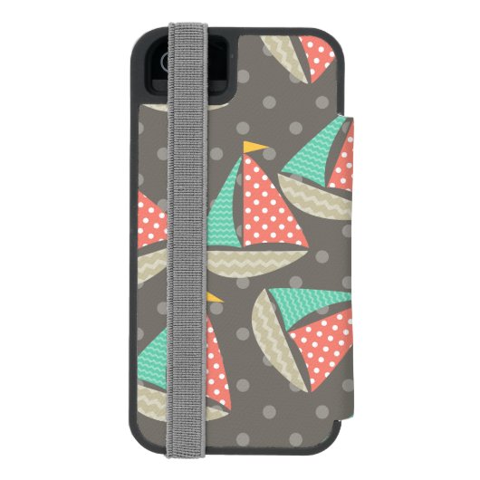 Coque Portefeuille Incipio Pour iPhone Bateaux à gros (Folio Dos)