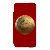 Coque Portefeuille Incipio Pour iPhone Bélier d'or ou baies - Chinois + Astrologie occide (Folio Devant)