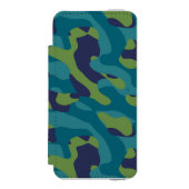 Coque Portefeuille Incipio Pour iPhone Blue Green and Teal Camo Abstract (Folio Devant)