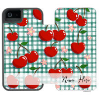 Boîtier de téléphone personnalisé Cerise sur Gingh