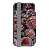 Coque Portefeuille Incipio Pour iPhone Boules de Noël rouges (Folio Dos)