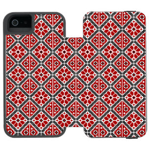 Coque-portefeuille iPhone 5 Incipio Watson™ Broderie Ethnique Slave, Traditionnelle Balkanique