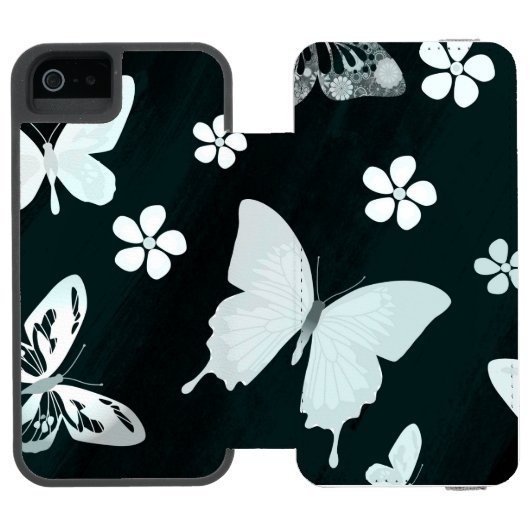 Coque Portefeuille Incipio Pour iPhone Butterfly Pattern 14 (Folio Ouvert)