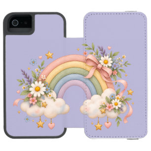 Coque-portefeuille iPhone 5 Incipio Watson™ Cadeau Arc-en-ciel à l'aquarelle – Nuage Charmant