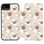 Coque Portefeuille Incipio Pour iPhone Café, motif doux (Folio Ouvert)