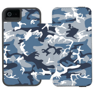 Coque-portefeuille iPhone 5 Incipio Watson™ Camouflage neige hivernale bleue, Militaire, Armée