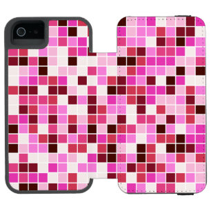 Coque-portefeuille iPhone 5 Incipio Watson™ Carreaux de Piscine, Carreaux de Mosaïque Roses, M