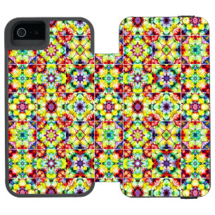 Coque-portefeuille iPhone 5 Incipio Watson™ Carrelage méditerranéen, Carreaux d'encre d'alcool