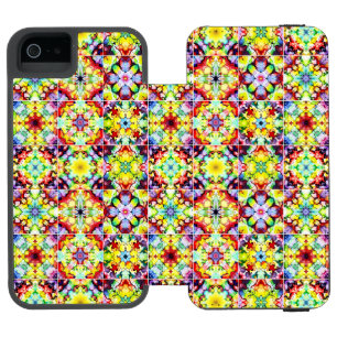 Coque-portefeuille iPhone 5 Incipio Watson™ Carrelage méditerranéen, Carreaux d'encre d'alcool