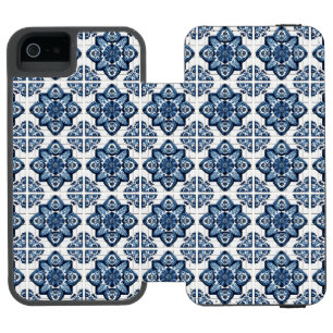 Coque-portefeuille iPhone 5 Incipio Watson™ Carrelage méditerranéen, Portugais, Azulejo, Majol