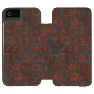 Coque-portefeuille iPhone 5 Incipio Watson™ Carrés métalliques rouillés