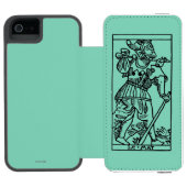 Coque Portefeuille Incipio Pour iPhone Carte de tarot : L'imbécile (Folio Ouvert)