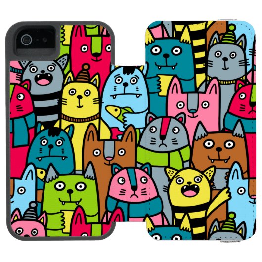 Coque Portefeuille Incipio Pour iPhone Cat et kitten (Folio Ouvert)
