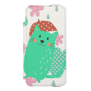 Coque-portefeuille iPhone 5 Incipio Watson™ Chats en pluie