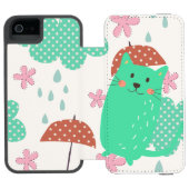 Coque Portefeuille Incipio Pour iPhone Chats en pluie (Folio Ouvert)