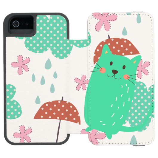 Coque Portefeuille Incipio Pour iPhone Chats en pluie (Folio Ouvert)