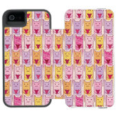 Coque Portefeuille Incipio Pour iPhone Chats mignons avec les coeurs affectueux (Folio Ouvert)