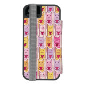 Coque Portefeuille Incipio Pour iPhone Chats mignons avec les coeurs affectueux (Folio Dos)