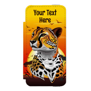 Coque-portefeuille iPhone 5 Incipio Watson™ Cheetah African Feline Wild Animal