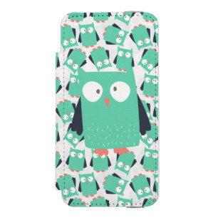 Coque-portefeuille iPhone 5 Incipio Watson™ Chouettes lunaires turquoises