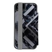 Coque Portefeuille Incipio Pour iPhone Cipher du pliage : Meta-Structure en ton glaciaire (Folio Dos)