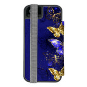 Coque Portefeuille Incipio Pour iPhone Composition avec papillons Sapphire (Folio Dos)
