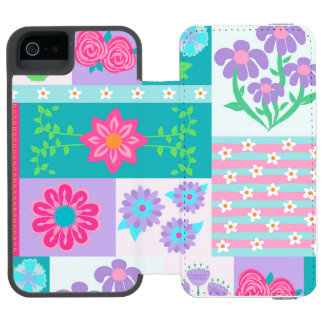 Coque-portefeuille iPhone 5 Incipio Watson™ Conception de fleurs vibrantes en fleurs