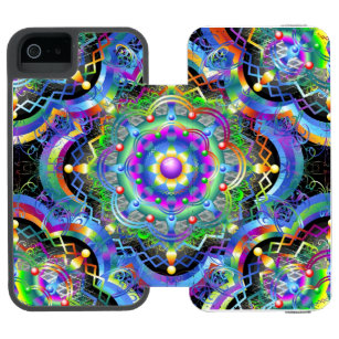 Coque-portefeuille iPhone 5 Incipio Watson™ Couleurs psychédéliques Universe Mandala